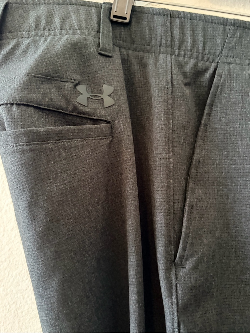 Under Armour Charcoal Gray Athletic Pants with Branded Waistband
